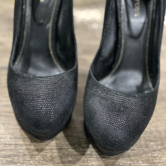 Sergio Rossi Platform Stiletto High Heel Black Sexy Pumps Women’s Size 39 1/2 - Picture 6 of 10